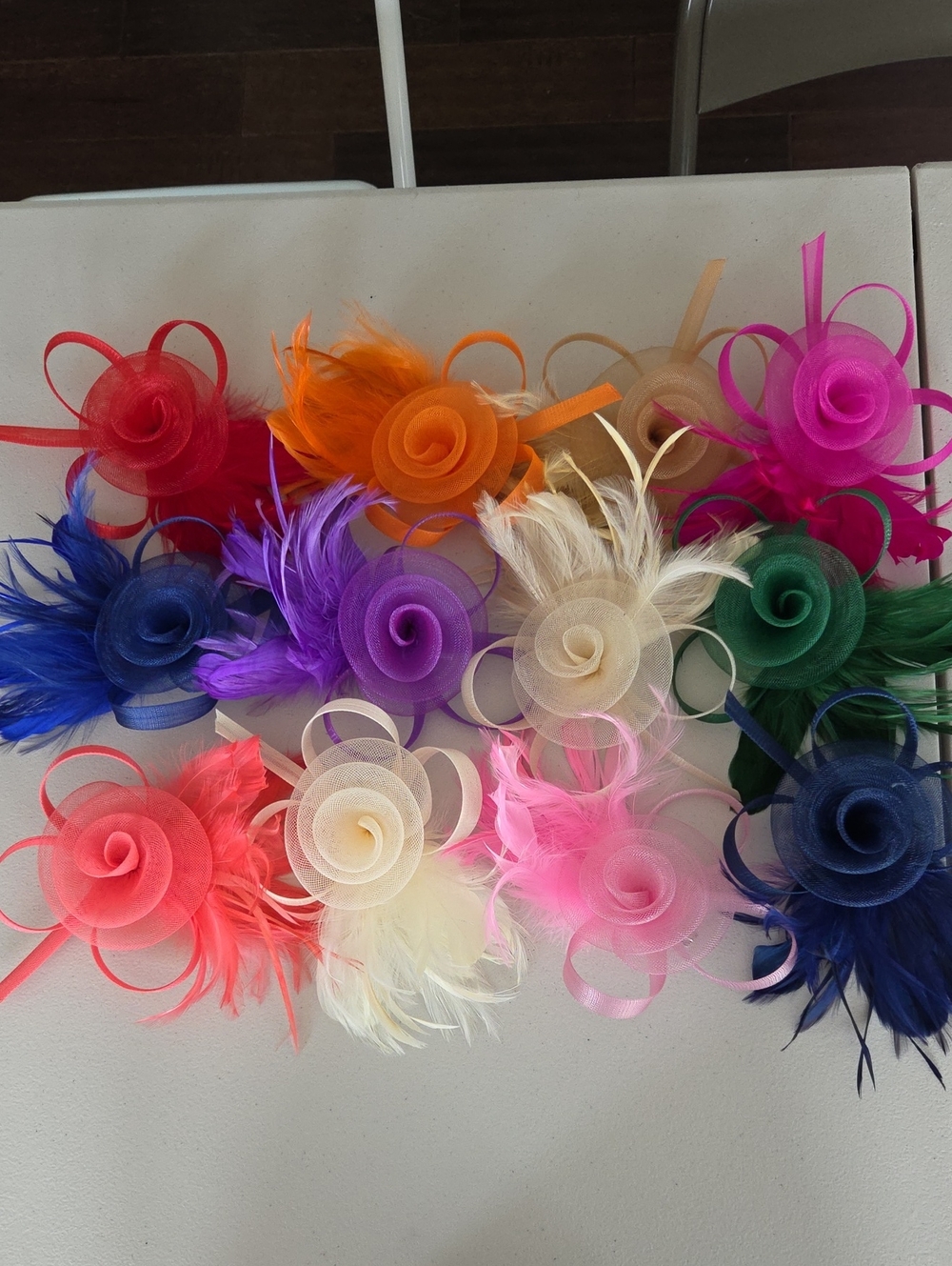 Colorful Feathered Fascinator Hat - Assorted Colors